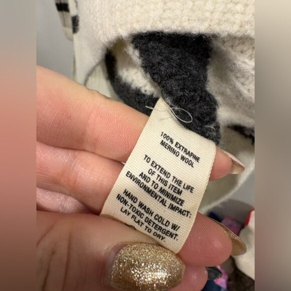 ALEX MILL 100% Marino wool -Felix striped merino wool half-zip sweater - Picture 4 of 9